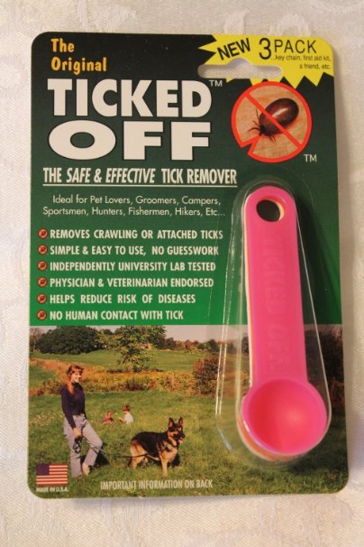 The Original Ticked Off Tick Remover Three (3) Pack  with Key Hole family Colors May Vary