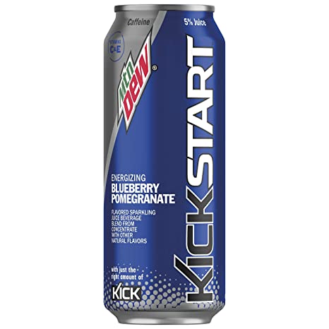 Mountain Dew Kickstart, Blueberry Pomegranate, 16 Fl Oz (12 Count)