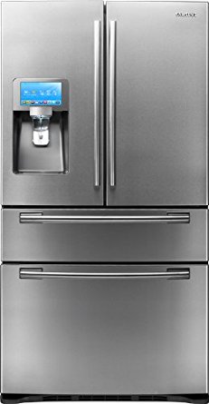 Samsung RF4289HARS 28 Cu. Ft. Large Capacity 4-Door French Door Refrigerator - 8" Wi-Fi Enabled LCD Screen Loaded with apps, Thru-the-Door Ice and Water, FlexZone Drawer, Energy Star: Stainless Steel