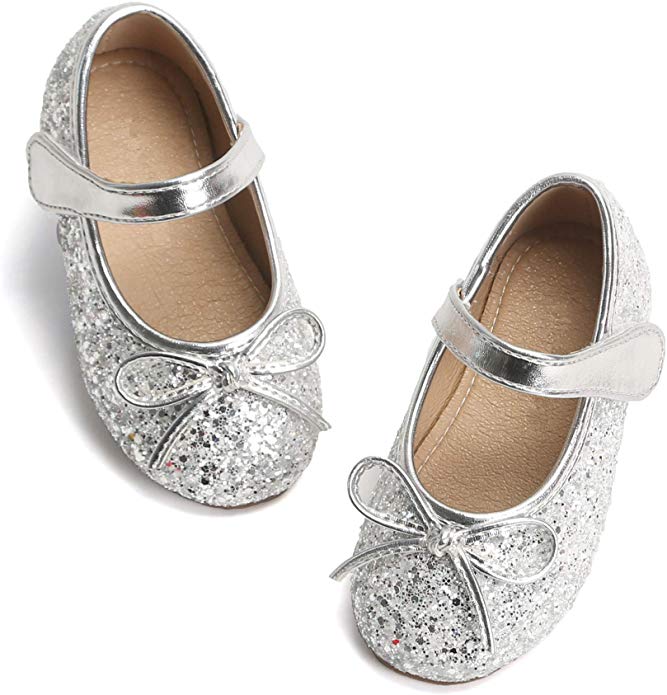Otter MOMO Toddler/Little Girls Mary Jane Ballerina Flats Shoes Slip-on School Party Dress Shoes