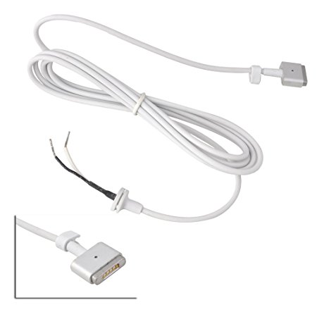 "T-Tip" 85W 60W 45W AC Power Adapter DC Repair Cable Cord " T " Connector for Apple MAC MacBook Pro (for Magsafe2 only)