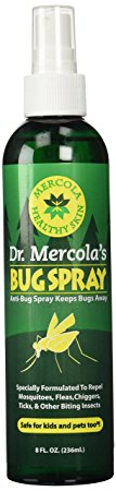 Dr. Mercola's Bug Spray - DEET-Free - Specially Formulated To Repel Mosquitoes, Fleas, Chiggers, Ticks & Other Biting Insects - Safe For Kids And Pets - 8 Fl Oz