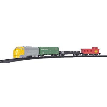 Bachmann Industries HO Scale Battery Operated Rail Express Kid Train Set with Sound, Yellow