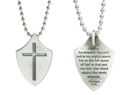Armor of God Shield with Cross Necklace