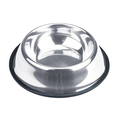 Weebo Pets Stainless Steel No-Tip Food Bowls - Choose Your Size, 4-ounce to 72-ounce