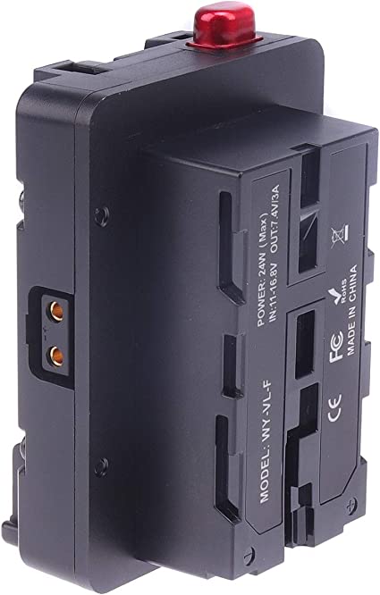 Fotga V-Lock V Mount D-tap Battery Plate to NP-F NP-F970 F960 F750 F770 F550 Battery Power Adapter for Camera Moniitor LED Light Z Cam E2 F6 S6 F8 Video DSLR Camera