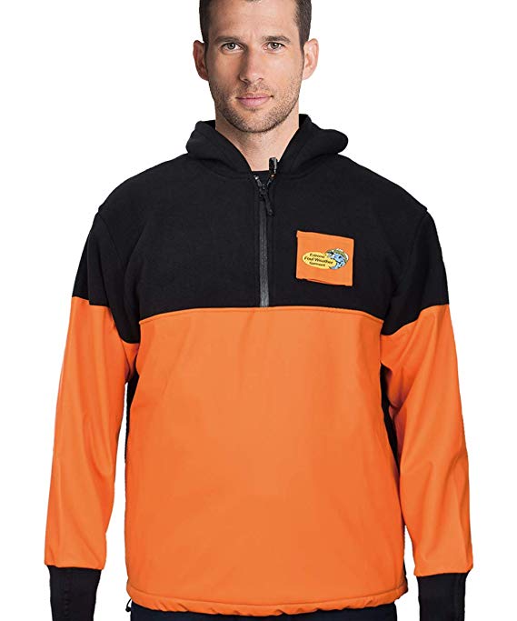 Navis Marine Workwear Foul Weather Gear for Men Rain and Fishing Hoodie Jacket with Softshell PVC