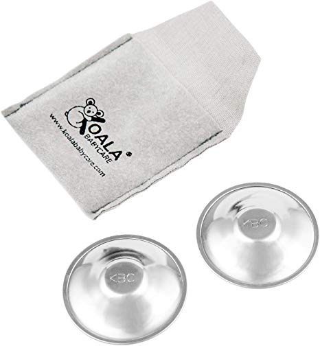 Koala Babycare® - Nursing Pads in Pure Silver 999 Nickel-Free for The Prevention and Treatment of Breast Rams During Breastfeeding | Class 1 Koala Silver Cup Medical Device