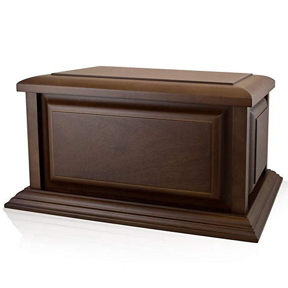 Perfect Memorials Large Traditional Walnut Wood Cremation Urn