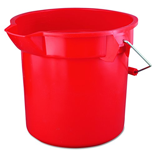 Rubbermaid Commercial Brute Round Bucket, 14 Quart, Red, FG261400RED