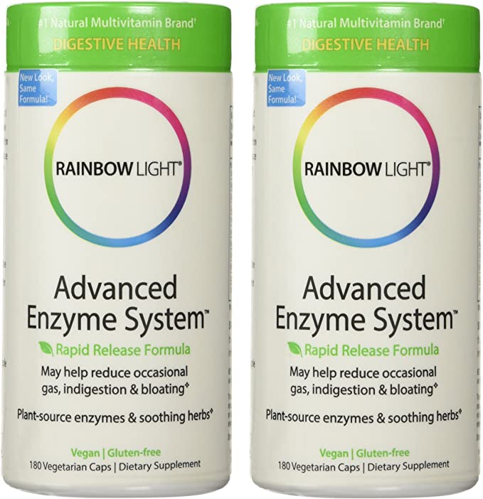 Rainbow Light Advanced Enzyme System 2-Pack of 180 Count