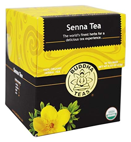 Organic Senna Tea - Kosher, Caffeine Free, GMO-Free - 18 Bleach Free Tea Bags