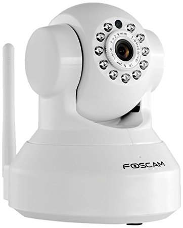 Foscam FI9816P Plug and Play 720P HD H.264 Wireless Pan/Tilt IP Cam, Night Vision White