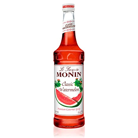 Monin - Classic Watermelon Syrup, Juicy and Sweet, Great for Sodas and Lemonades, Gluten-Free, Vegan, Non-GMO (750 Milliliters)
