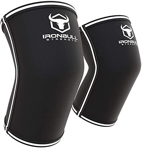 Iron Bull Strength Elbow Sleeves 5mm (1 Pair) - High Performance Elbow Sleeve Support for Weightlifting, Weight Training & Powerlifting - Best Compression Straps - for Men and Women