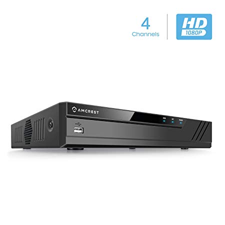 Amcrest ProHD 1080P 4CH Video Security DVR Digital Recorder, 4-Channel 1080P, Supports 960H/HDCVI/HDTVI/AHD/IP, HDD & Cameras NOT Included, Remote Smartphone Access (AMDV10814)