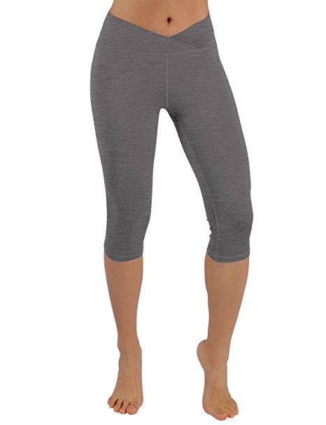 ODODOS by Reflex Women's Tummy Control Workout Running Pants Yoga Capri Leggings With Hidden Pocket