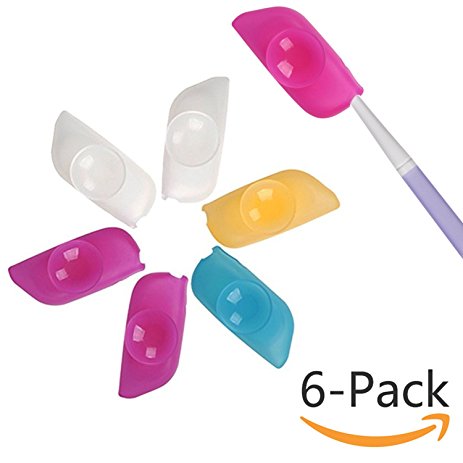 Toothbrush Case Covers Great Protective Case for Home Travel Outdoor & Camping（6 Pack）