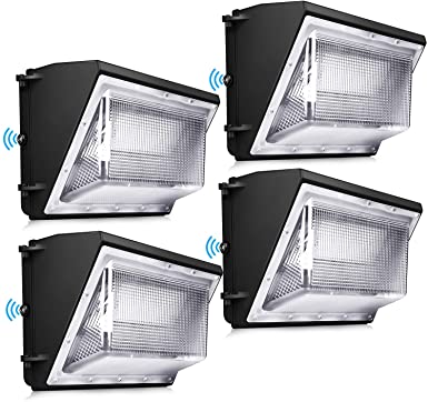 120W LED Wall Pack Light 4 Pack Dusk to Dawn with Photocell 5000K Outdoor Commercial and Industrial Lighting