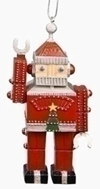 5" Amusements Retro Vintage Santa Claus Robot Christmas Ornament