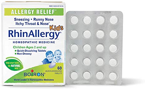 Boiron Rhinallergy Kids Tablets, 60Count, White