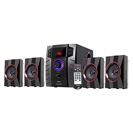 Intex IT-3005 TUFB Computer Multimedia Remote Control with 4.1 Speaker USB/TF/FM(Black)