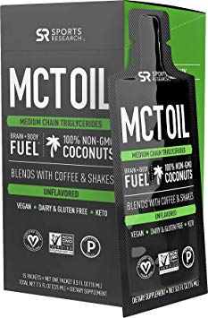 Premium MCT Oil derived only from Non-GMO Coconuts| Keto Fuel for The Body & Brain | Vegan Certified, Keto Friendly and Non-GMO Verified (15 Travel Packets)