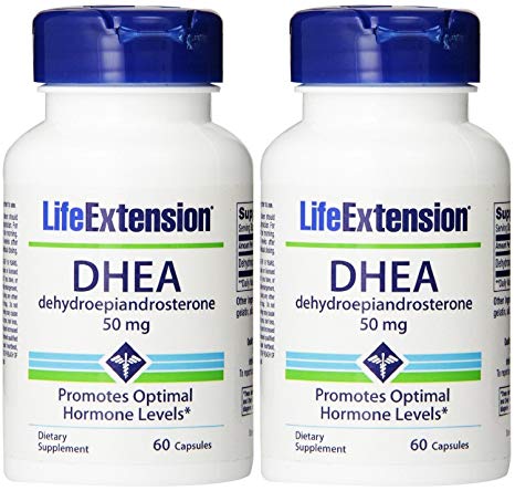 Life Extension, Dhea (Dehydroepiandrosterone) 50 Mg, Capsules, 60 X 2