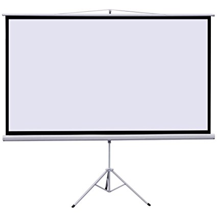 New Portable 80" Projector 16:9 Projection Screen Tripod Pull-up Matte White TS