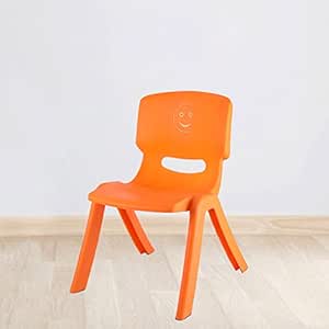 Cello Bolt Baby Comfortable Kids Chair with Backrest for Study Chair|Play|Dining Room|Bedroom|Kids Room|Living Room|Indoor-Outdoor|Dust Free|100% Polypropylene Stackable Chairs, Orange