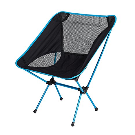 Camp Solutions One Camp Chair,1.44 LBS -Outdoor Folding Ultra-light Portable, with a Carrying Bag