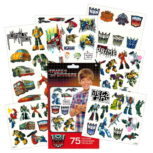 Transformers Temporary Tattoos Party Favor Set (75 Temporary Tattoos)