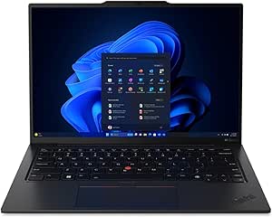 Lenovo Gen 12 ThinkPad X1 Carbon Laptop with Intel Ultra 7 155U Processor, 14" WUXGA 100% sRGB Non-Touch Display, 32GB 6400MHz RAM, 512GB Gen4 Performance SSD, FHD+ IR+ RGB Camera, and Windows 11 Pro