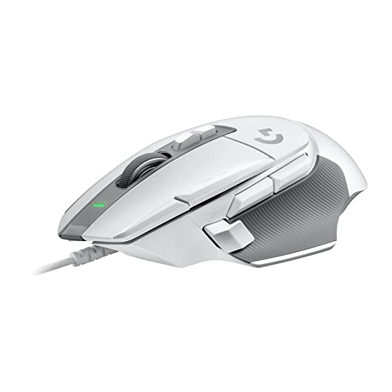 Logitech G502 X Wired Gaming Mouse - LIGHTFORCE Hybrid Optical-Mechanical Primary switches, Hero 25K Gaming Sensor, Compatible with PC/macOS/Windows - White