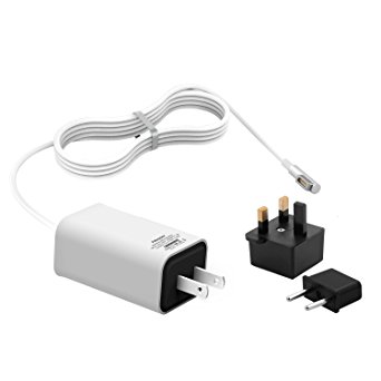 60W Magnetic 1st-Gen Charger for MacBook Pro 13 inch Before Mid 2012 with UK EU Travel Plug