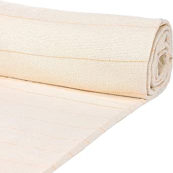 85" × 118" Large Overlocking Tufting Cloth with Marked Lines- Primary Monk's Cloth Punch Needle Fabric for DIY Rug-Punch Tufting Gun