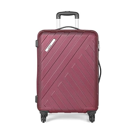 Safari Ray 77 cms Large Check-in Polycarbonate Hardsided 4 Wheels Luggage/Suitcase/Trolley Bag (Wine Red)