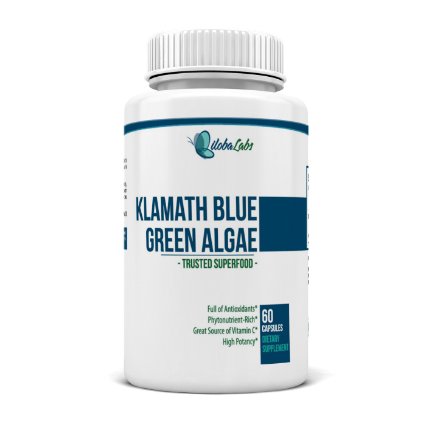 Best Klamath Blue Green Algae | Powerful Superfood Supplement for Detoxing, Energy Levels, & Weight Loss | Full of Rich Antioxidants & Vitamin C | 60 Capsules | Made in the USA
