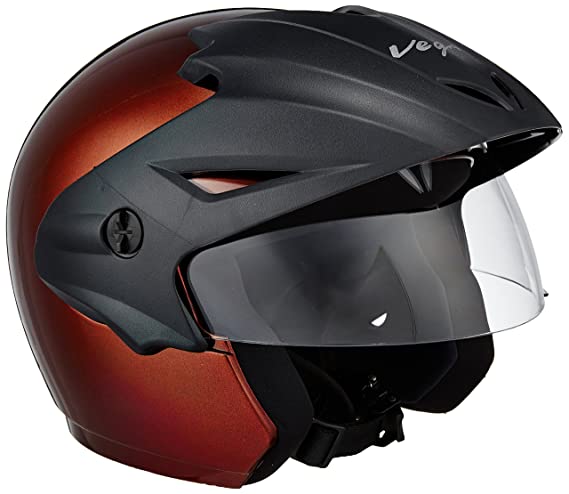 Vega Cruiser CR-W/P-B-M Open Face Helmet (Burgundy, M)