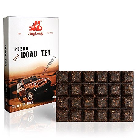 Pu erh Tea of 24 Portions for 48 Servings - Chinese Yunnan Pu-erh Tea Post-Fermented Aged - Black Loose Leaf Puerh Tea - Natural Ripe Brick with Antioxidants & Caffeine for Weight Loss–Tea Cakes