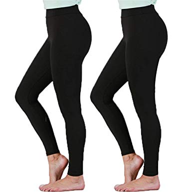 Gnpolo Womens Black High Waisted Leggings Pack Soft Slim Tummy Control Trousers Yoga Pants