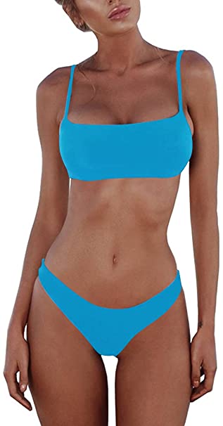 MiYang Padded Push up Brazilian Thong Bikini Sets Two Piece Swimsuit for Women