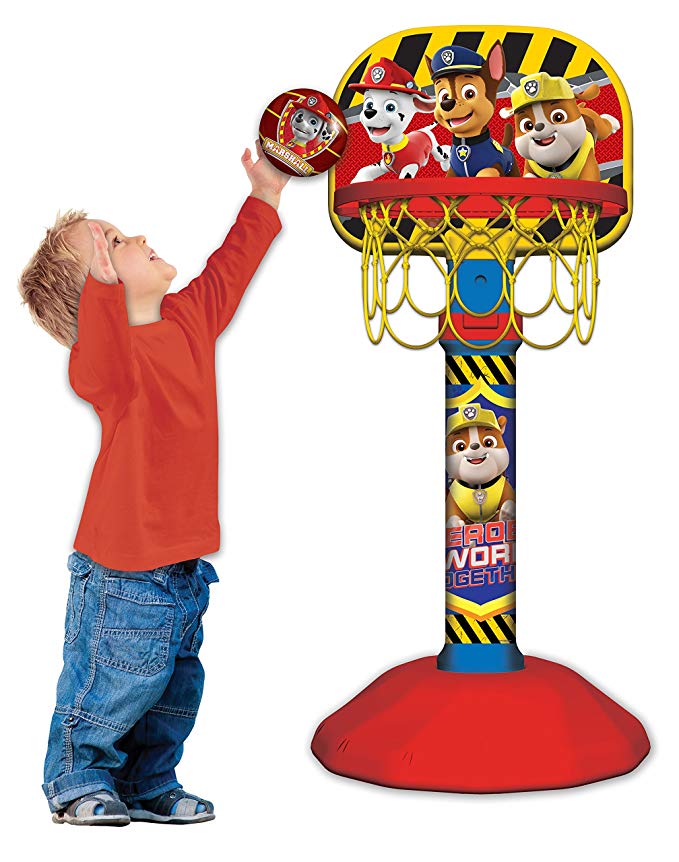 Paw Patrol Grow with Me Basketball Set for Kids | Adjustable Stand and Ball