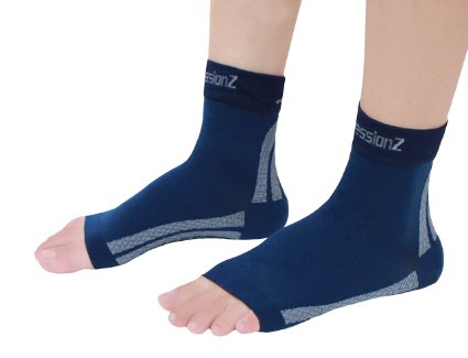 Foot Sleeves (1 Pair) Best Plantar Fasciitis Compression for Men & Women - Heel Arch Support/ Ankle Sock