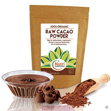 RAW Organic Cacao Powder | Nutritious Vegan Dark Chocolate Ingredient | #1 Best Magnesium Rich Superfood | Gluten Free Premium Quality | Ideal for Baking | Power Smoothies | Protein Energy Bars | 200g | By Nutri Superfoods