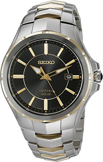 Seiko Men's Courtura Solar Stainless Steel Two-Tone Watch