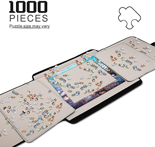 Lovinouse Jigsaw Puzzle Board, for 1000 Pieces, Portable Puzzles Storage Case Saver, Non-Slip Surface