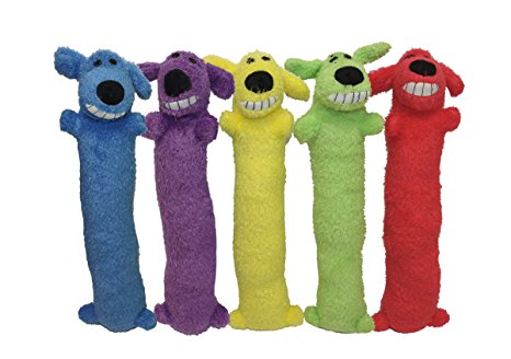 Loofa Dog Plush Dog Toy (Colors May Vary)