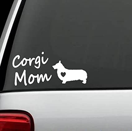 Bluegrass Decals C1142 Corgi Mom Dog Breed Decal Sticker