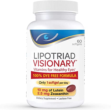 Lipotriad Visionary AREDS 2 Eye Vitamin and Mineral Supplement, 60 Count